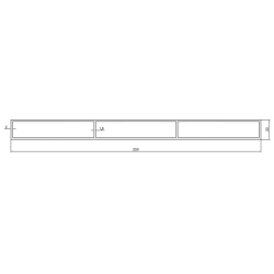 Profil aluminiowy KW250202 (Trzy komory)
