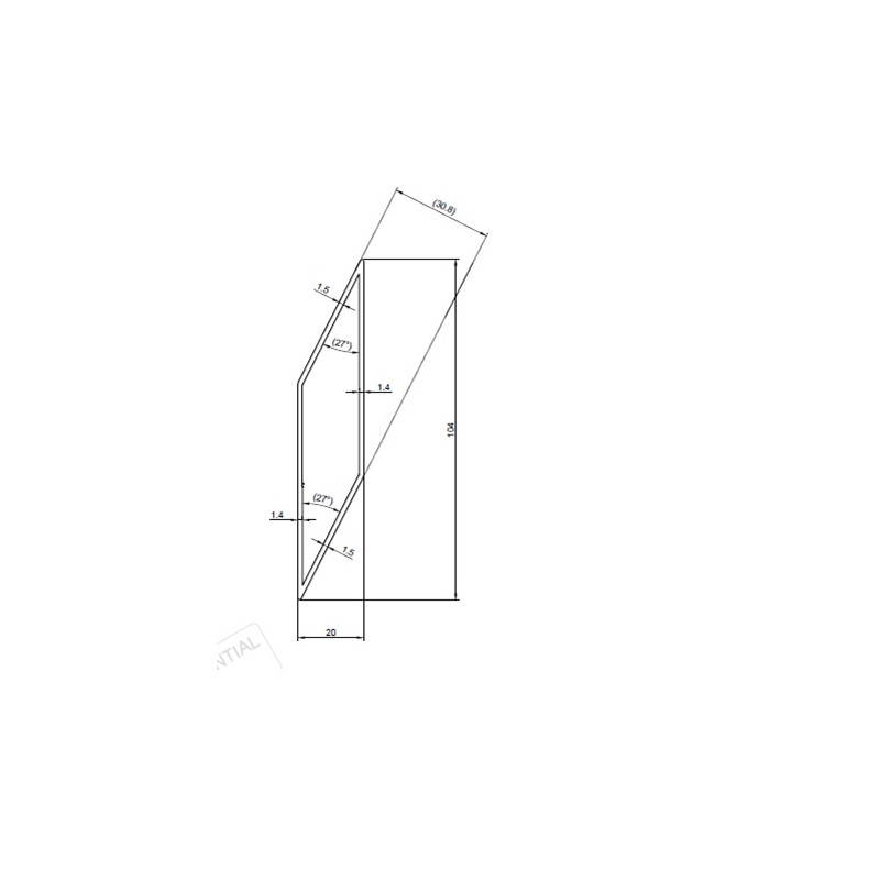 Romb 104mm ostry 50515